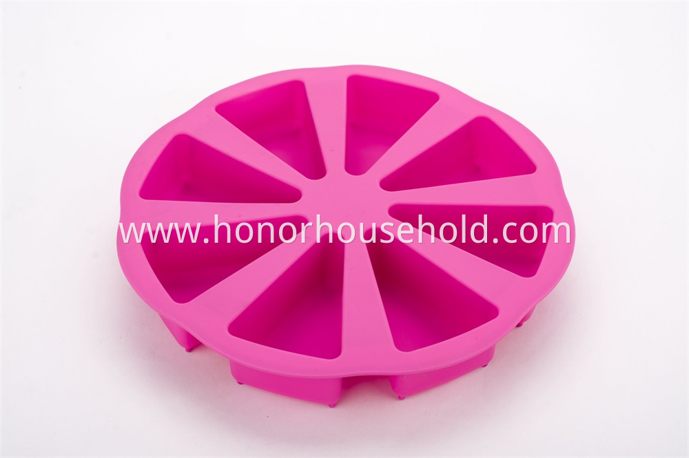 LD-B0002 Food grade silicone Pasteleria 8 cavity round cake pan Scone baking tools